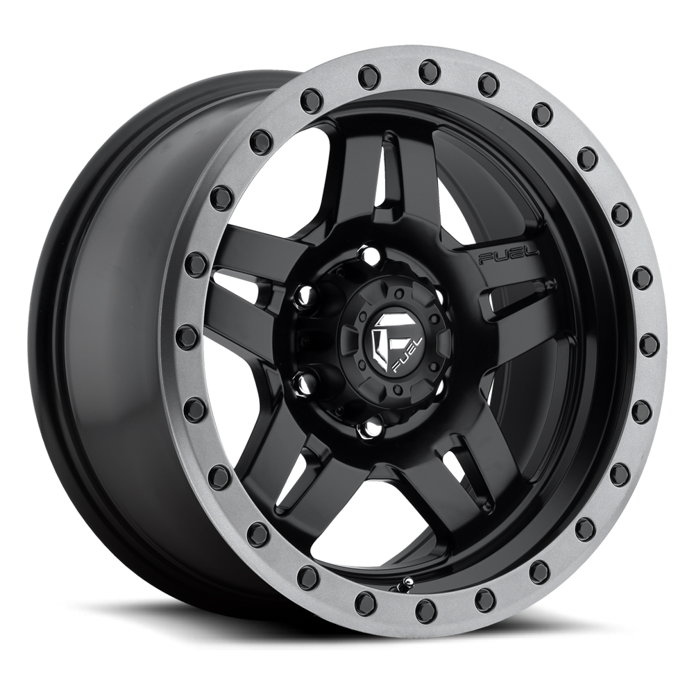 Fuel Anza [ D557 ] - Matte Black w/ Anthracite Ring