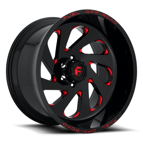 Fuel Vortex [ D638 ] - Gloss Black w/ Candy Red